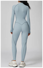 Load image into Gallery viewer, Seamless Zippered Yoga Jumpsuit With High Elasticity
