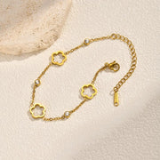 Five Leaf Clover Charms Bracelet