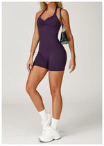 Load image into Gallery viewer, Contoured Seamless Performance Jumpsuit Set Polyester
