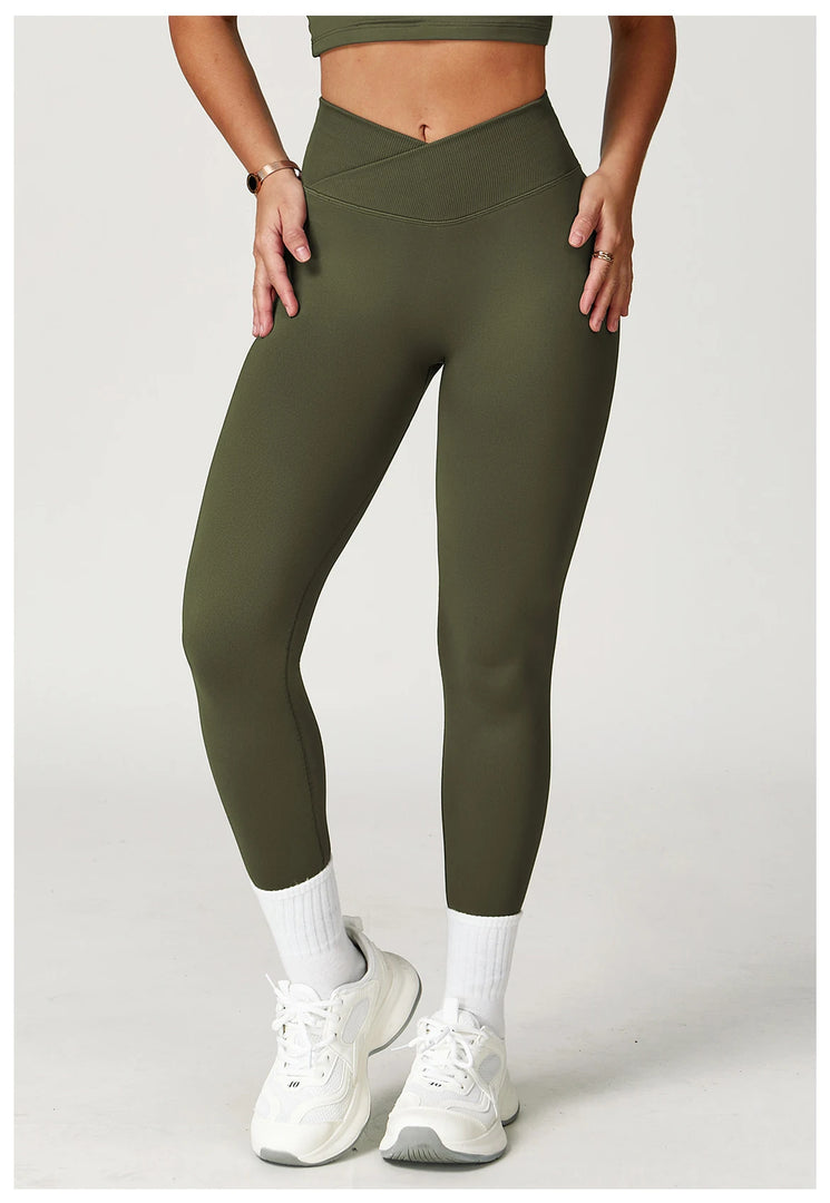 High Waist Contoured Seamless Leggings for Performance