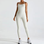 Load image into Gallery viewer, Backless Contour Yoga Jumpsuit Seamless Performance Wear
