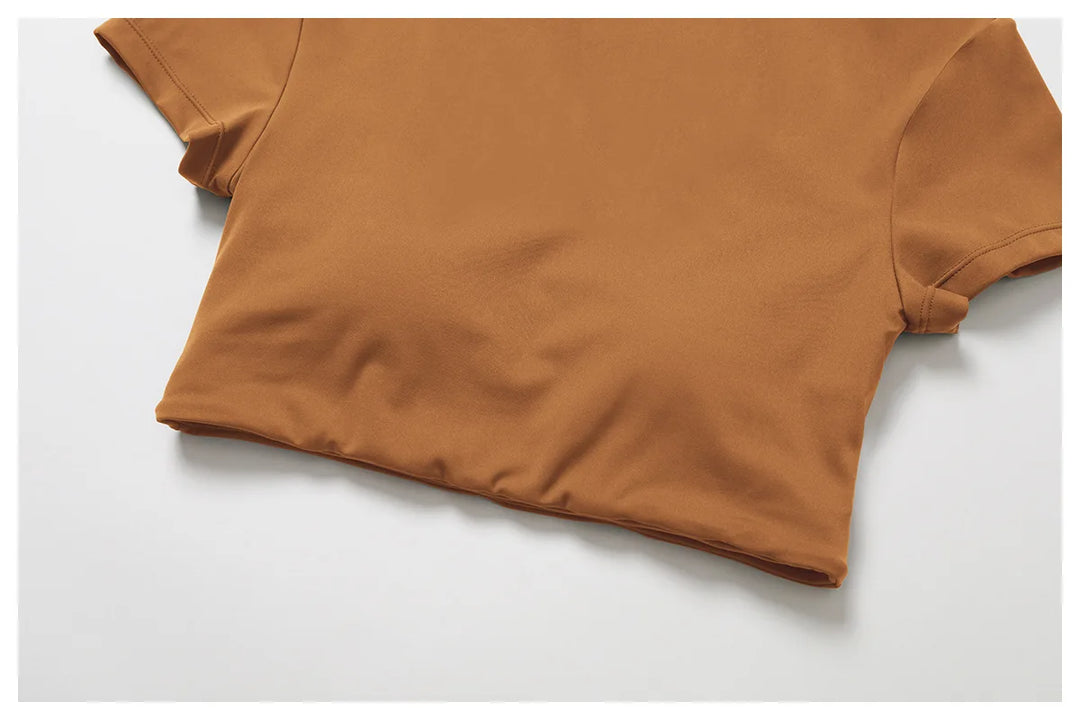 Contour Yoga Cropped Top Short Sleeve Performance Pro