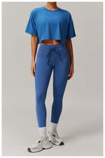 Load image into Gallery viewer, Contour High Waist Drawstring Sculpt Leggings Performance
