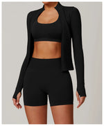 Load image into Gallery viewer, Seamless Long Sleeve Performance Jacket Zip Front Nylon
