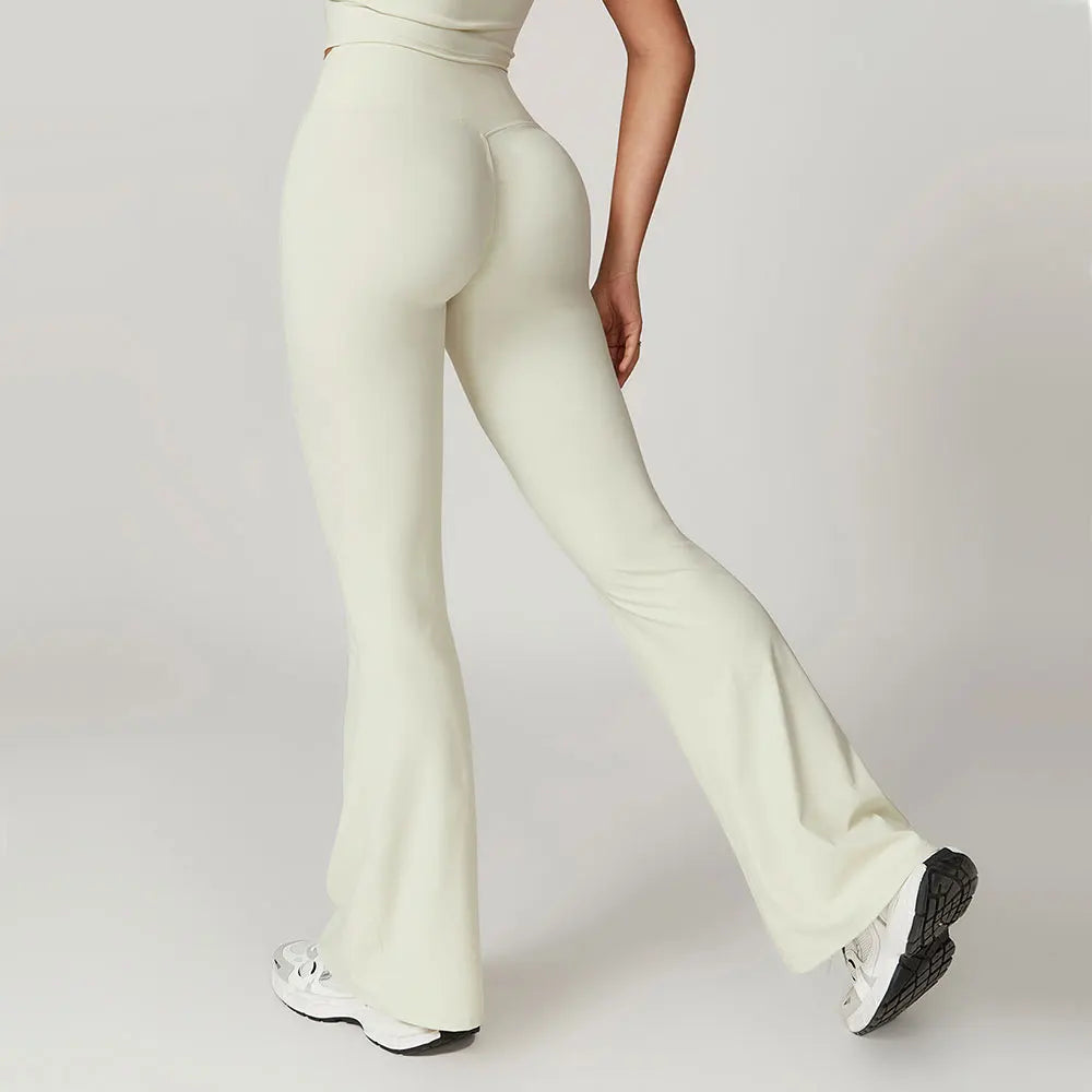 Seamless Flared Bell Bottoms Yoga Leggings High Waist