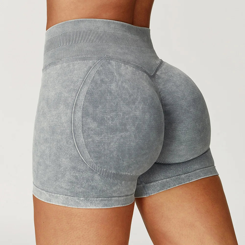 High Waist Sandwashed Performance Yoga Shorts LuxeLine