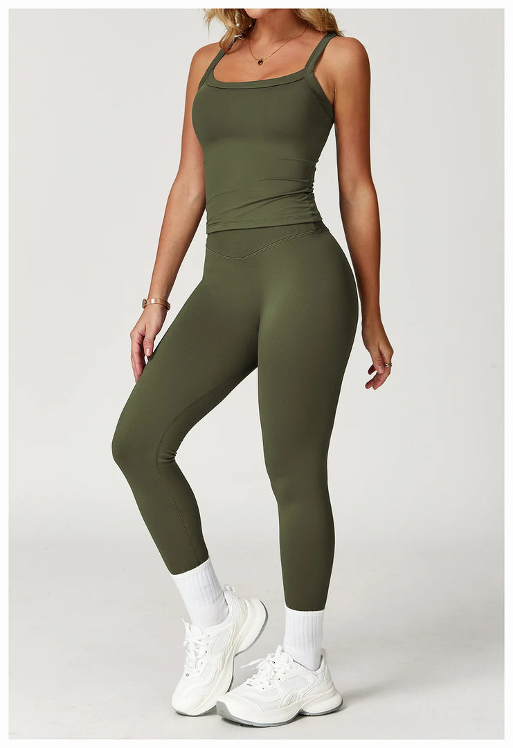 High Waist Contoured Seamless Leggings for Performance