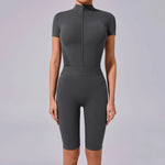Load image into Gallery viewer, Seamless Zippered Contour Yoga Bodysuit for Performance
