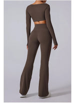 Load image into Gallery viewer, High Waist Contoured Flared Soft Leggings With Coverage
