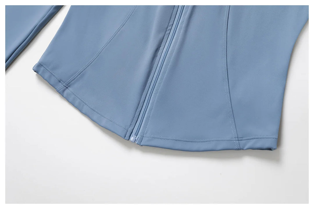 Zip Front Yoga Jacket Breathable High Stretch Nylon