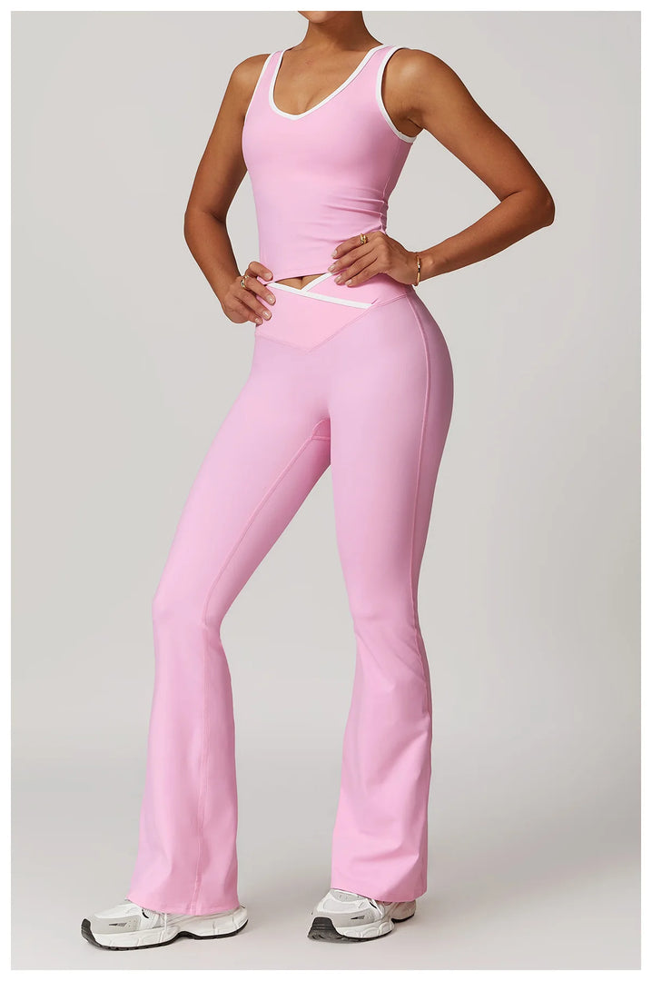 2 Piece Sculpted Contour High Waist Set Performance Fabric