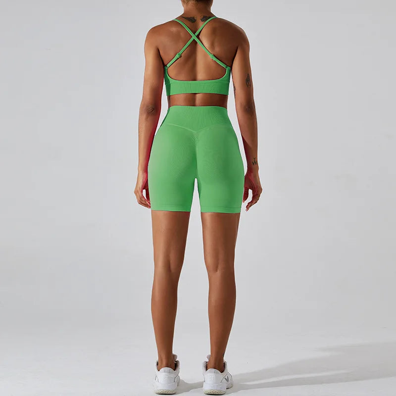 Seamless Contour 2 Piece Sculpted Yoga Wear Breathable