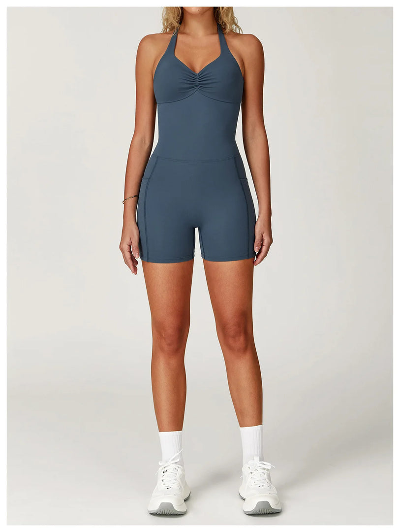 Contoured Seamless Performance Jumpsuit Set Polyester
