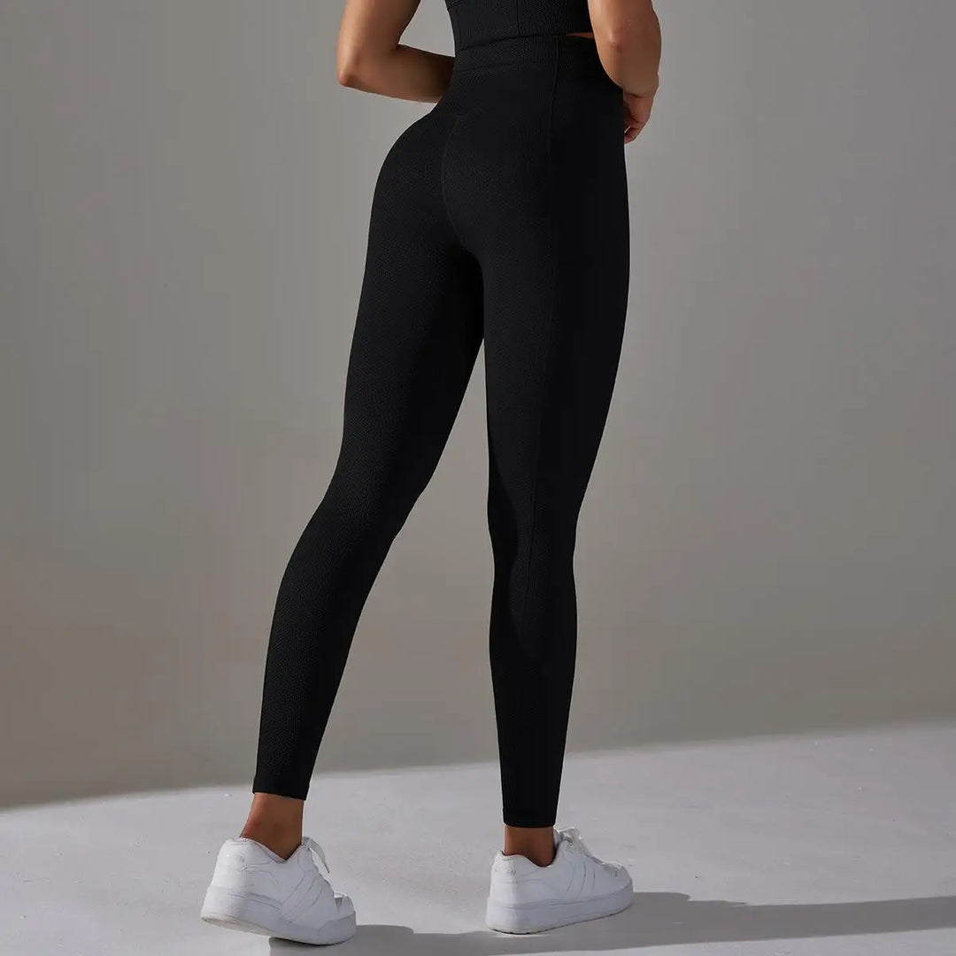 Ribbed Scrunch Contour Seamless High Waist Leggings