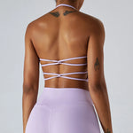 Load image into Gallery viewer, Cross Back Strappy Seamless Bralette Soft Nylon Spandex
