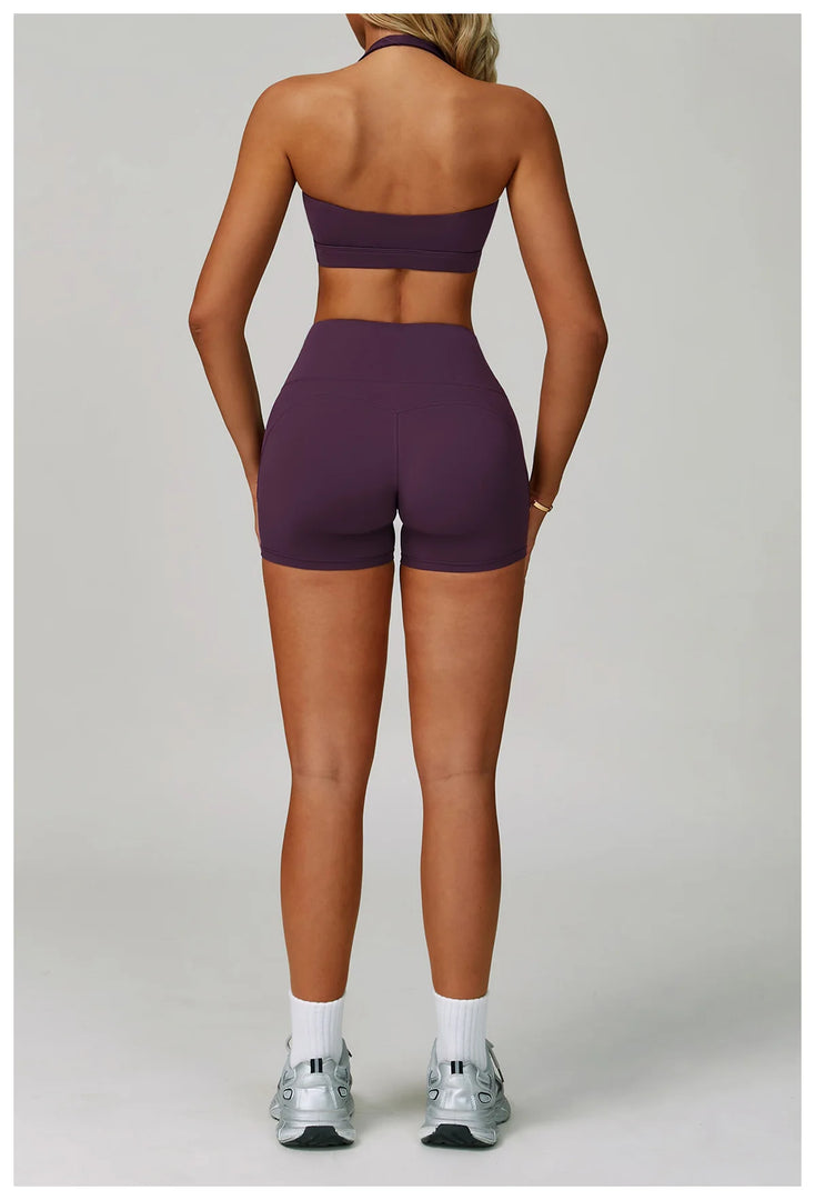 Seamless Contour 2 Piece Breathable Active Wear Set Nylon