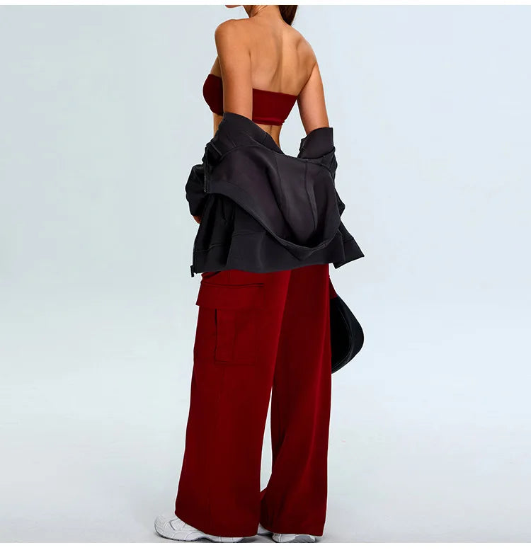 Strapless Moisture-Wicking Contour Yoga Bra for Performance