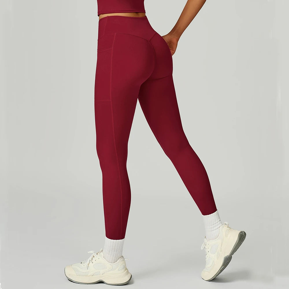 Cross Waist High Rise Contoured Elegance Yoga Leggings