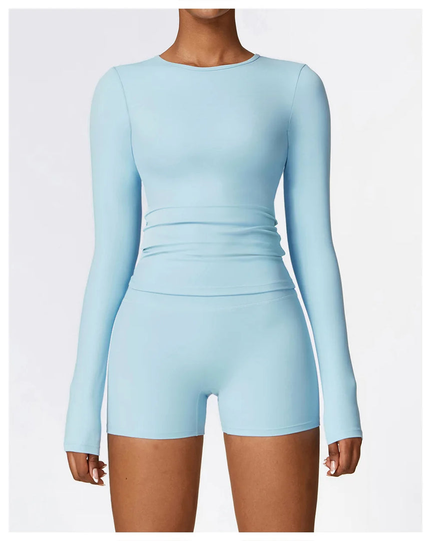 Seamless Sculpted Yoga Core Set Leggings Ribbed Contour