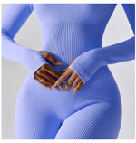 Load image into Gallery viewer, Seamless Contouring Yoga Bodysuit With Long Sleeves
