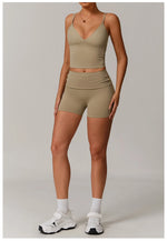 Load image into Gallery viewer, 2 Piece Seamless Contour Yoga Set Nylon Spandex Blend
