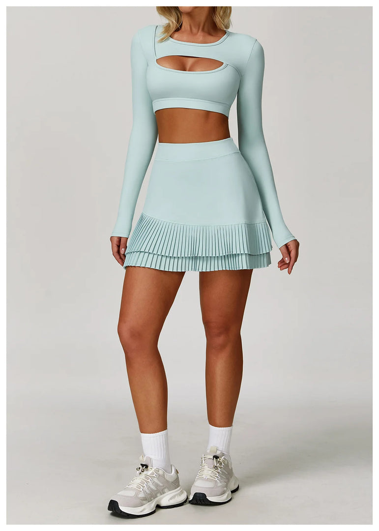 Premium Performance Knit Yoga Set With Contoured Leggings