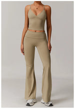 Load image into Gallery viewer, 2 Piece Seamless Contour Yoga Set Nylon Spandex Blend
