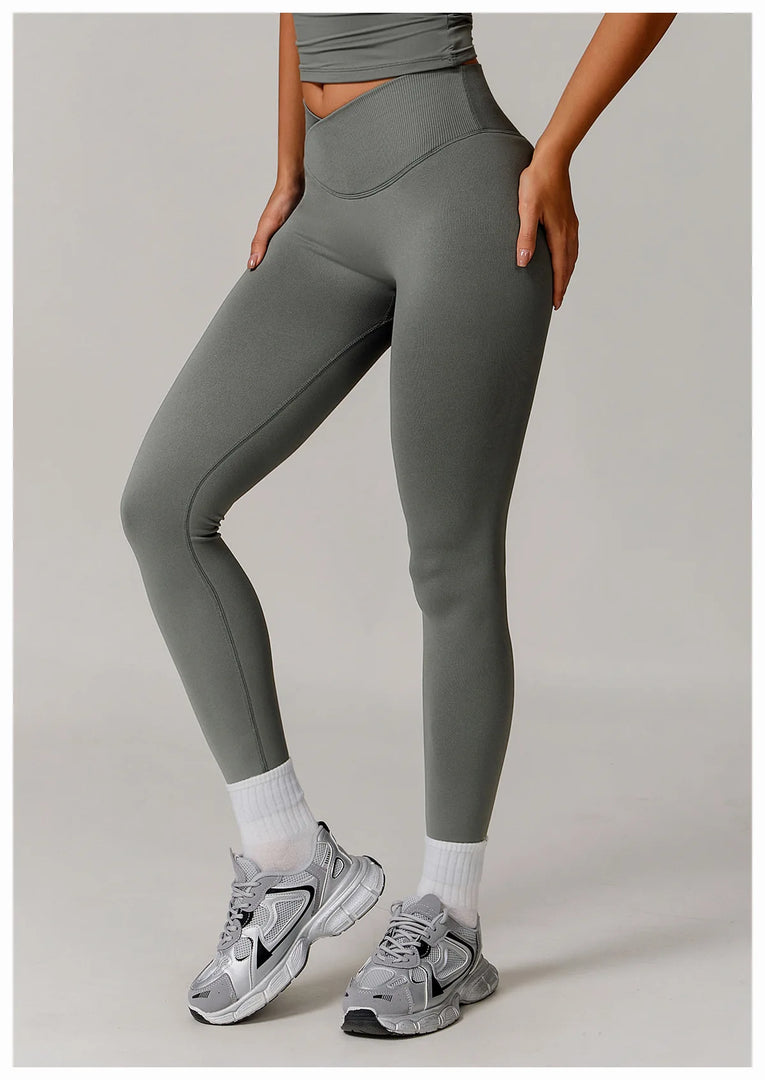 High Waist Contoured Seamless Leggings for Performance
