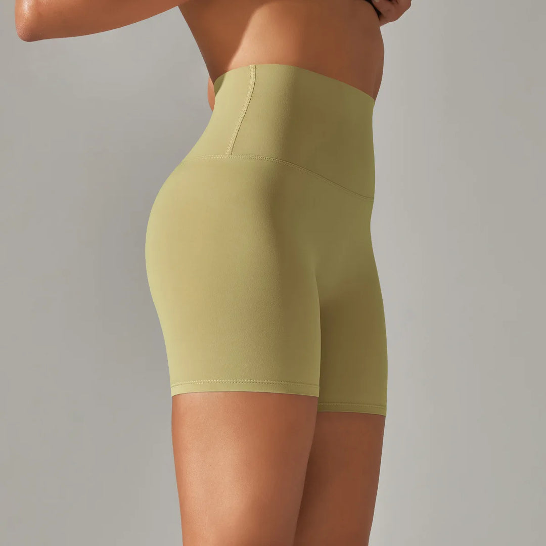 Luxurious High Waist Breathable Yoga Shorts Contour
