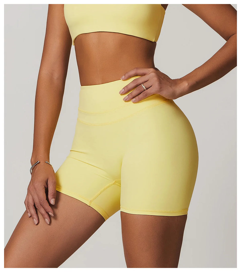 Luxurious Breathable High Waist Yoga Shorts For Running