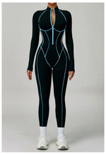 Load image into Gallery viewer, Premium Contour Seamless Breathable Jumpsuit With Front Zip
