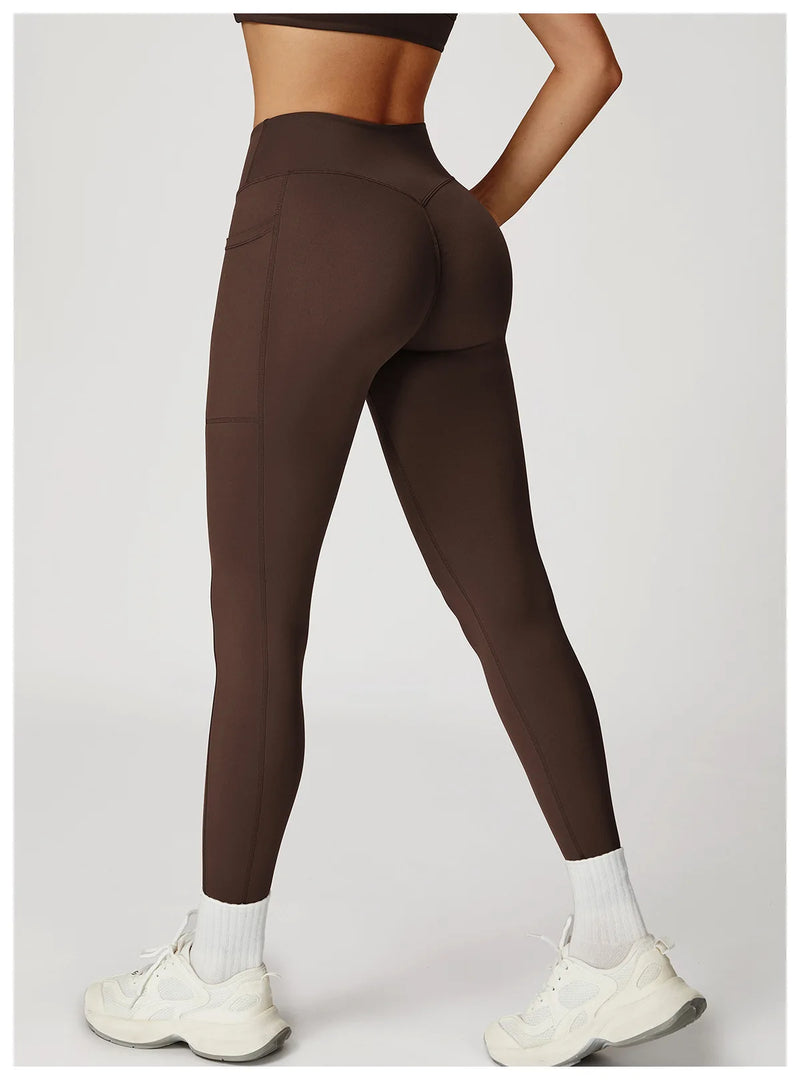 Cross Waist High Rise Contoured Elegance Yoga Leggings