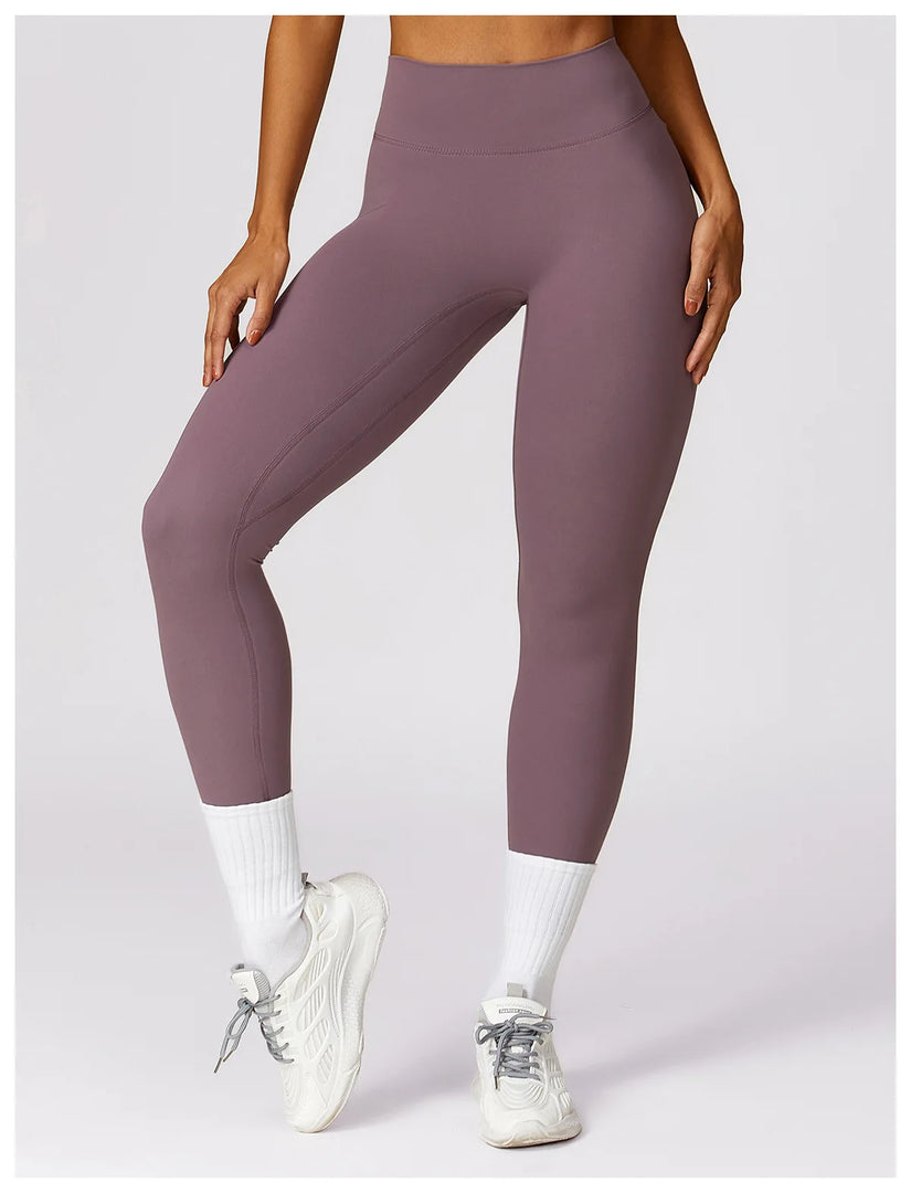 Luxurious High-Waist Contour Seamless Leggings Scrunch
