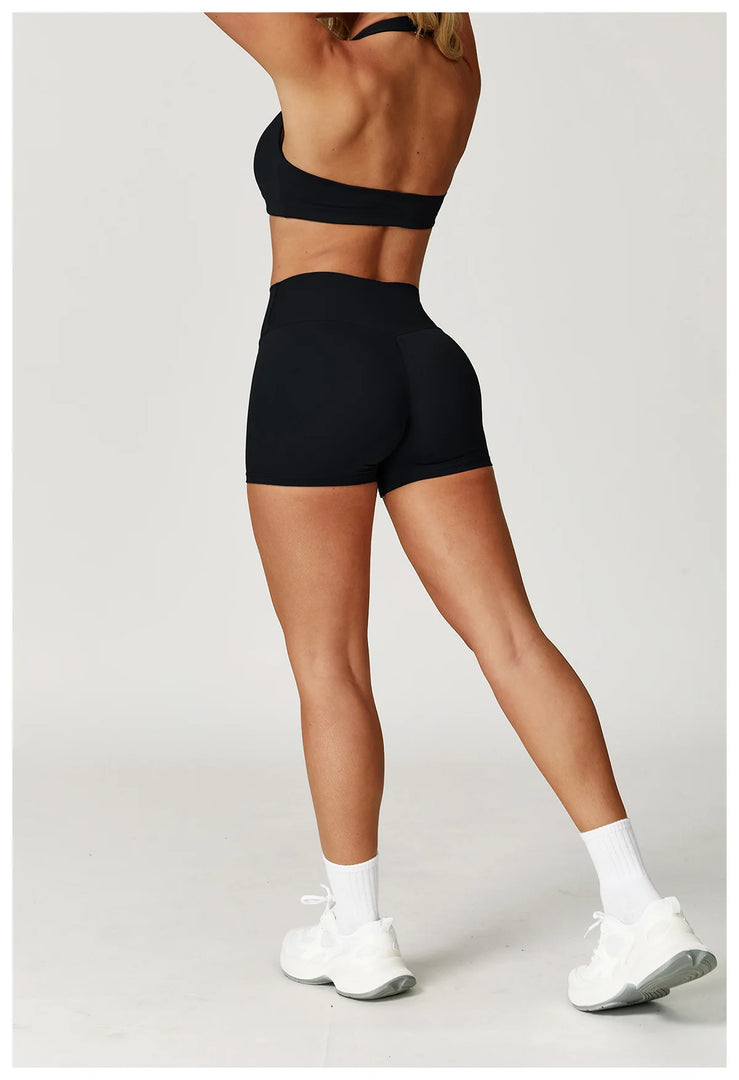 Contour Seamless Yoga Bra Hanging Neck Nylon Spandex