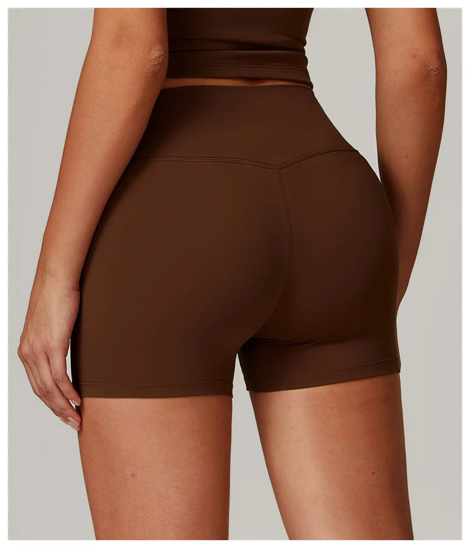 Running High Waist Contoured Scrunching Shorts Nylon