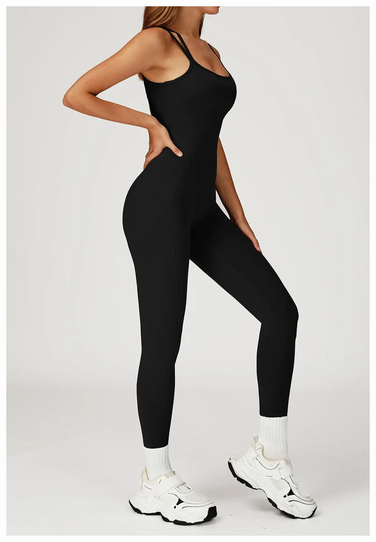 Elevated Contour Performance Breathable Jumpsuit Nylon Knit