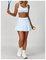 Load image into Gallery viewer, High Waist Tennis Skirt With Breathable Pockets Nylon
