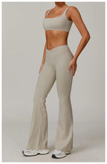 Load image into Gallery viewer, Contoured High Waist Seamless Bell Bottom Leggings
