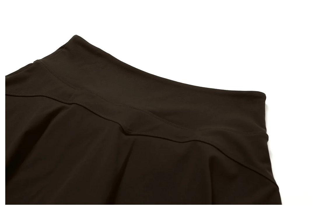 High Waist Contour Skirt Short Culotte Breathable Nylon