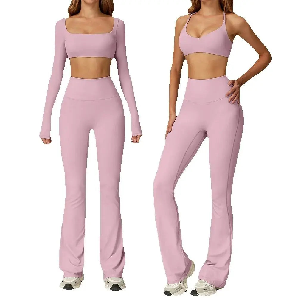 Soft Stretch Contour Two Piece Yoga Silhouette Leggings