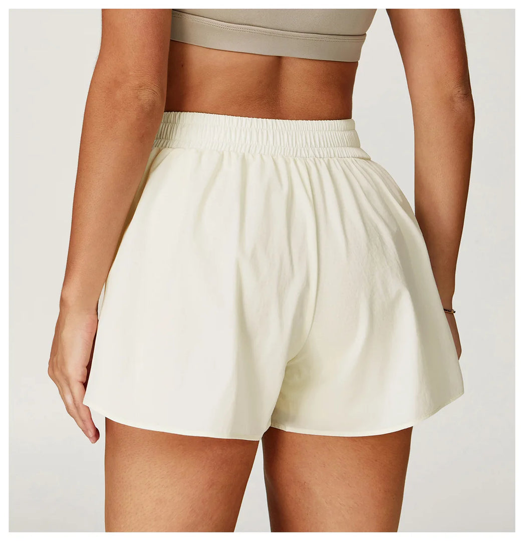 High Waist Contour Performance Yoga Shorts Nylon Spandex