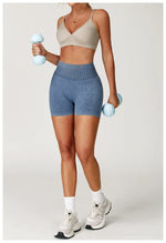 Load image into Gallery viewer, High Waist Sandwashed Performance Yoga Shorts LuxeLine
