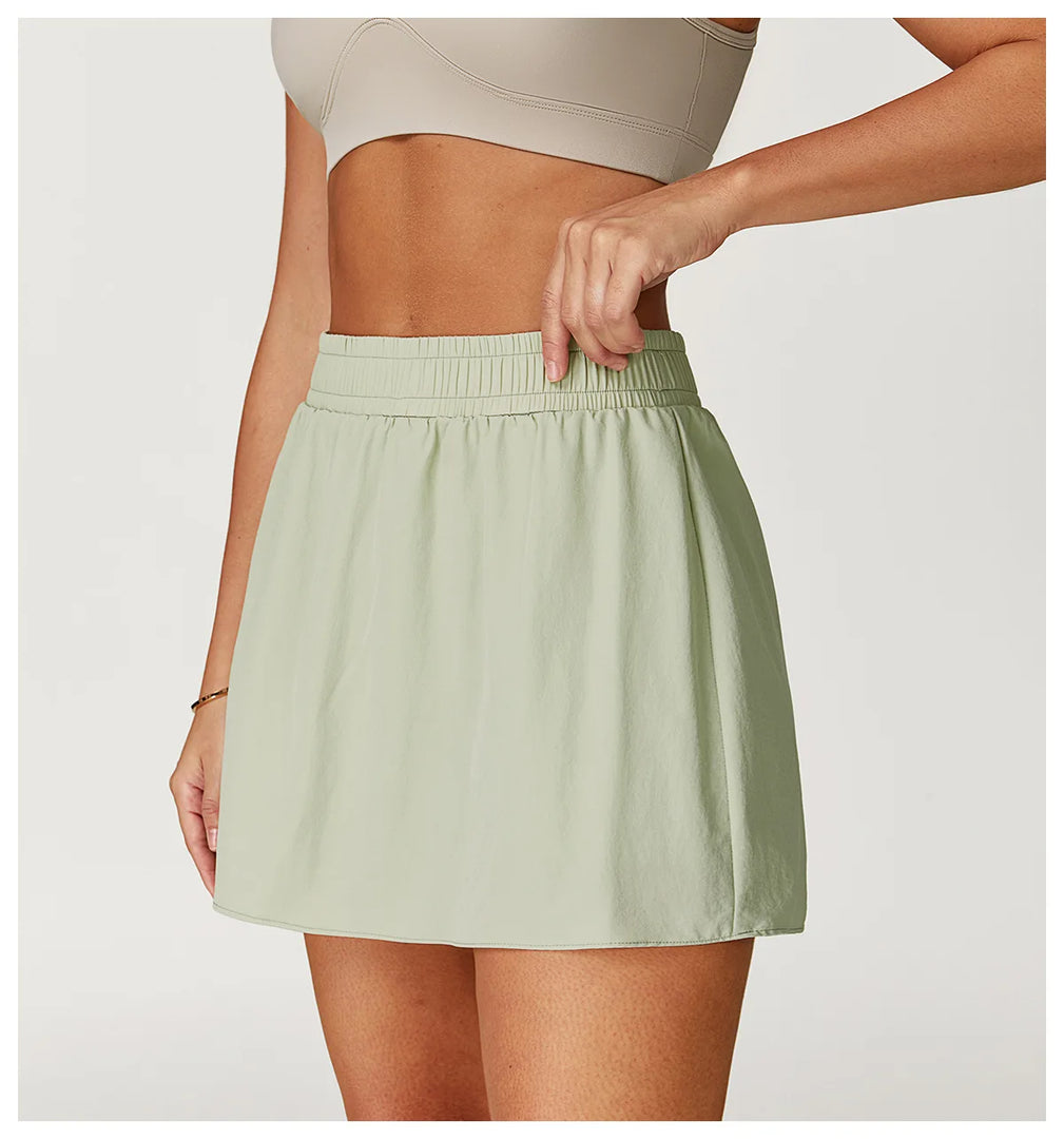 High Waist Contoured Breathable Yoga Short Skirt