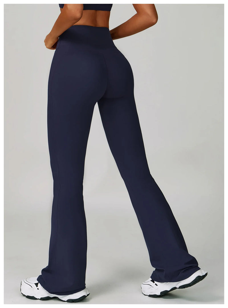 Performance High Waist Contoured Leggings With Wide Leg