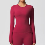Load image into Gallery viewer, Luxurious Breathable Contoured Long Sleeve Yoga Top Nylon
