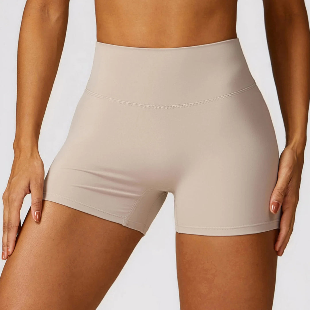 Luxurious Breathable High Waist Contour Yoga Shorts Nylon
