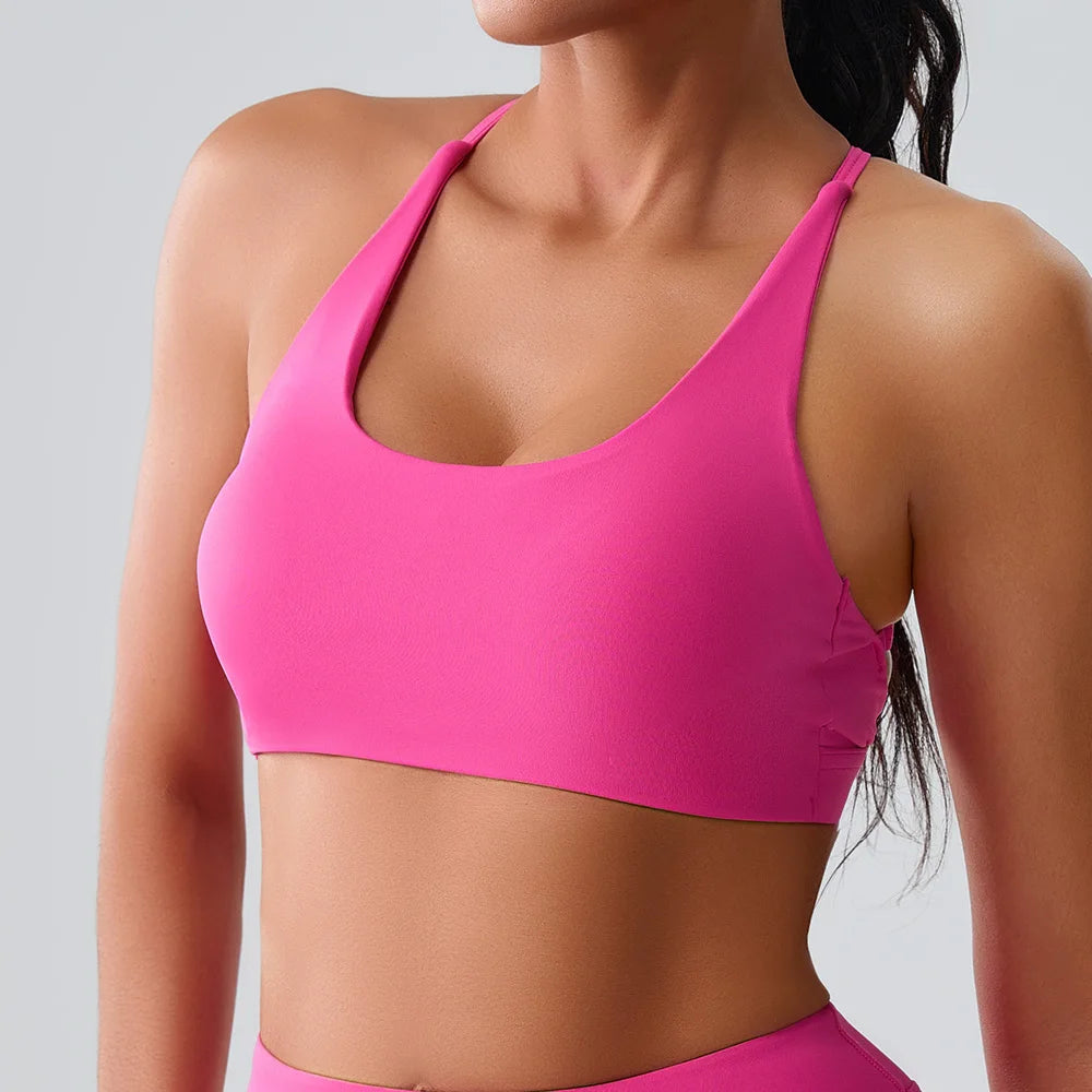 Cross Back Premium Contour Seamless Compression Bra