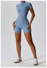 Load image into Gallery viewer, Seamless Contour Zippered Yoga Bodysuit Performance
