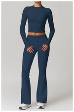 Load image into Gallery viewer, Signature 2 Piece Yoga Ensemble Nylon Plus Performance
