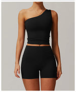 Load image into Gallery viewer, Single Shoulder Sport Bra Sculpt Contour Breathable
